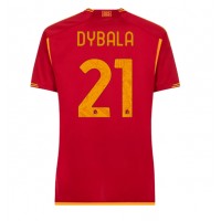 Billiga AS Roma Paulo Dybala #21 Hemma fotbollskläder Dam 2023-24 Kortärmad